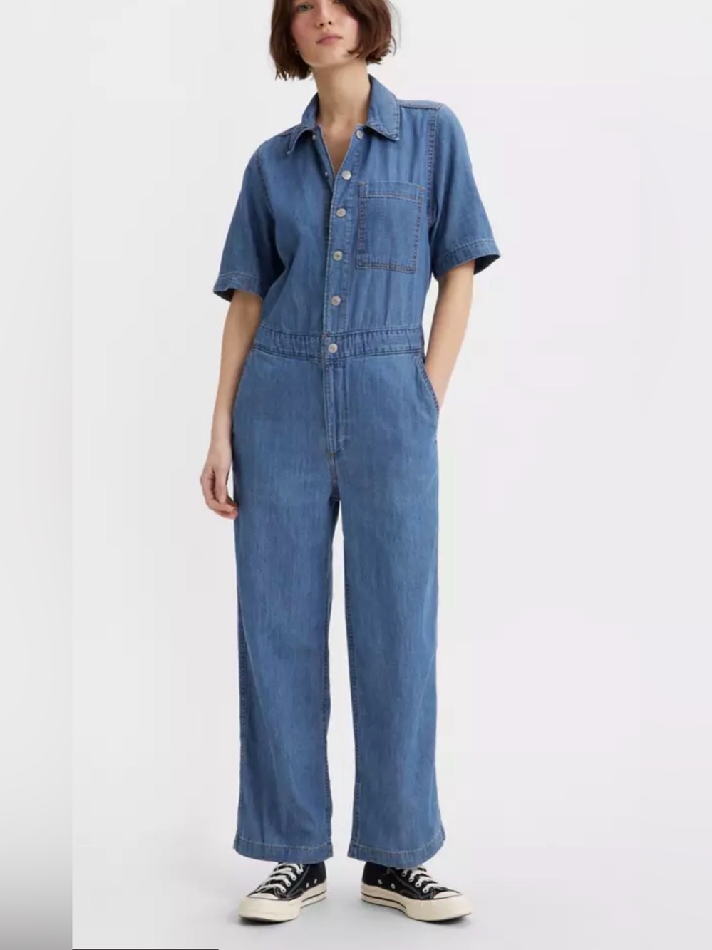 Levi's Women's Short Sleeve Heritage Denim Jumpsuit